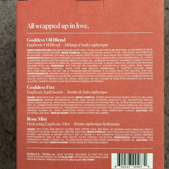 Saje “Giving Goddess” euphoric self-care kit - Picture 2 of 2